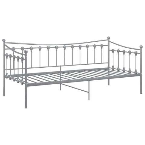 vidaXL Sofa Bed Frame without Mattress Grey Metal 90x200 cm