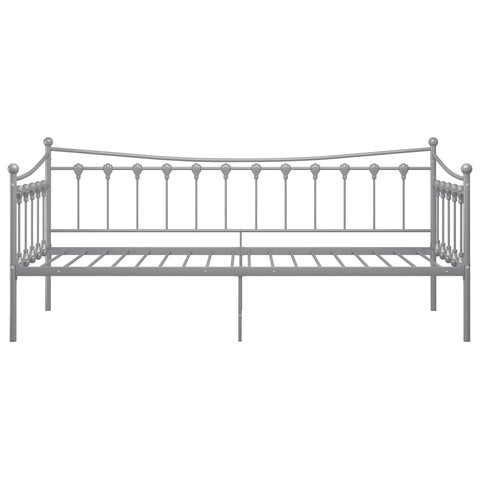 vidaXL Sofa Bed Frame without Mattress Grey Metal 90x200 cm
