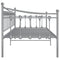 vidaXL Sofa Bed Frame without Mattress Grey Metal 90x200 cm