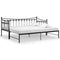 vidaXL Pull-out Sofa Bed Frame without Mattress Black Metal 90x200 cm