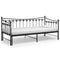vidaXL Pull-out Sofa Bed Frame without Mattress Black Metal 90x200 cm