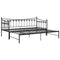 vidaXL Pull-out Sofa Bed Frame without Mattress Black Metal 90x200 cm