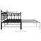 vidaXL Pull-out Sofa Bed Frame without Mattress Black Metal 90x200 cm
