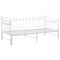vidaXL Pull-out Sofa Bed Frame without Mattress White Metal 90x200 cm