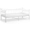 vidaXL Pull-out Sofa Bed Frame without Mattress White Metal 90x200 cm