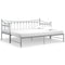 vidaXL Pull-out Sofa Bed Frame without Mattress Grey Metal 90x200 cm