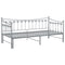 vidaXL Pull-out Sofa Bed Frame without Mattress Grey Metal 90x200 cm