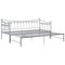 vidaXL Pull-out Sofa Bed Frame without Mattress Grey Metal 90x200 cm