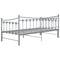 vidaXL Pull-out Sofa Bed Frame without Mattress Grey Metal 90x200 cm