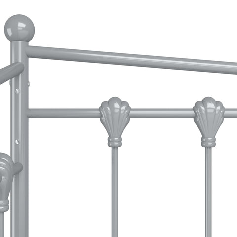 vidaXL Pull-out Sofa Bed Frame without Mattress Grey Metal 90x200 cm