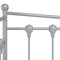 vidaXL Pull-out Sofa Bed Frame without Mattress Grey Metal 90x200 cm