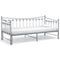 vidaXL Pull-out Sofa Bed Frame without Mattress Grey Metal 90x200 cm