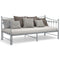 vidaXL Pull-out Sofa Bed Frame without Mattress Grey Metal 90x200 cm