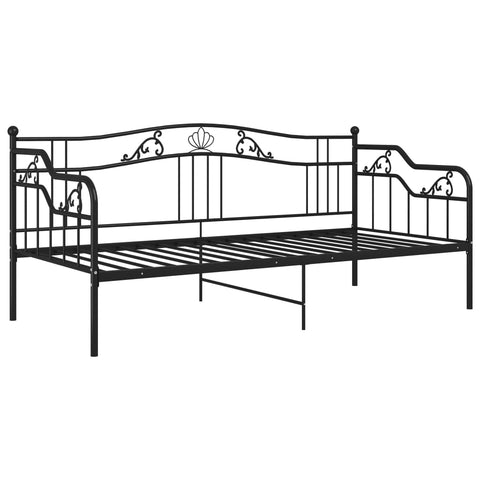 vidaXL Sofa Bed Frame without Mattress Black Metal 90x200 cm