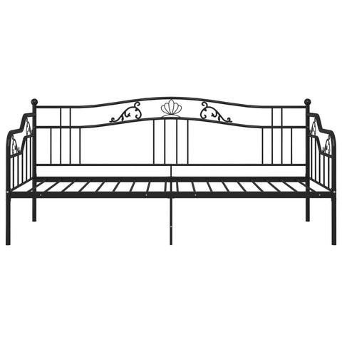 vidaXL Sofa Bed Frame without Mattress Black Metal 90x200 cm