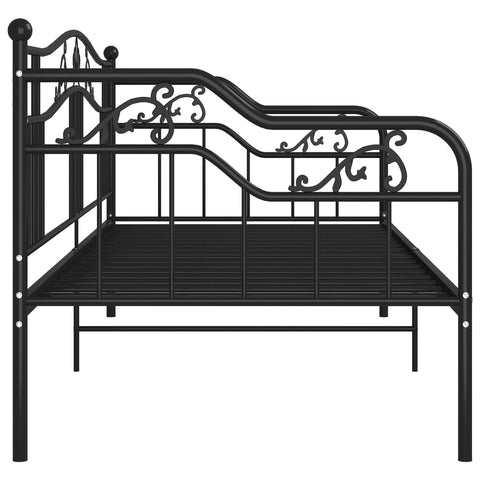 vidaXL Sofa Bed Frame without Mattress Black Metal 90x200 cm