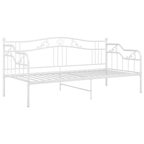 vidaXL Sofa Bed Frame without Mattress White Metal 90x200 cm