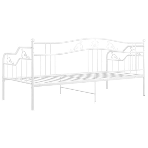 vidaXL Sofa Bed Frame without Mattress White Metal 90x200 cm