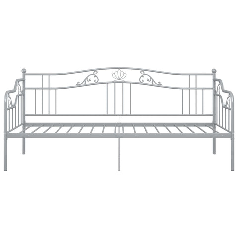 vidaXL Sofa Bed Frame without Mattress Grey Metal 90x200 cm