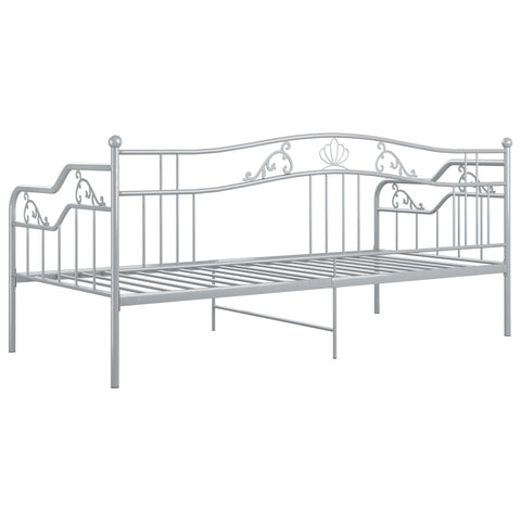 vidaXL Sofa Bed Frame without Mattress Grey Metal 90x200 cm