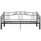 vidaXL Pull-out Sofa Bed Frame without Mattress Black Metal 90x200 cm