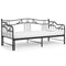 vidaXL Pull-out Sofa Bed Frame without Mattress Black Metal 90x200 cm