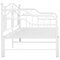 vidaXL Pull-out Sofa Bed Frame without Mattress White Metal 90x200 cm