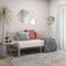 vidaXL Pull-out Sofa Bed Frame without Mattress White Metal 90x200 cm