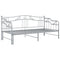 vidaXL Pull-out Sofa Bed Frame without Mattress Grey Metal 90x200 cm
