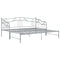 vidaXL Pull-out Sofa Bed Frame without Mattress Grey Metal 90x200 cm