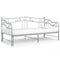vidaXL Pull-out Sofa Bed Frame without Mattress Grey Metal 90x200 cm