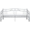 vidaXL Pull-out Sofa Bed Frame without Mattress Grey Metal 90x200 cm