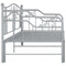 vidaXL Pull-out Sofa Bed Frame without Mattress Grey Metal 90x200 cm