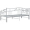 vidaXL Pull-out Sofa Bed Frame without Mattress Grey Metal 90x200 cm