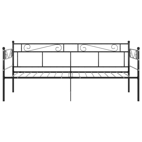 vidaXL Sofa Bed Frame without Mattress Black Metal 90x200 cm
