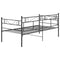 vidaXL Sofa Bed Frame without Mattress Black Metal 90x200 cm