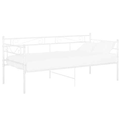 vidaXL Sofa Bed Frame without Mattress White Metal 90x200 cm