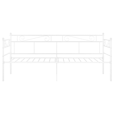 vidaXL Sofa Bed Frame without Mattress White Metal 90x200 cm