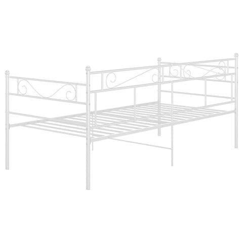 vidaXL Sofa Bed Frame without Mattress White Metal 90x200 cm