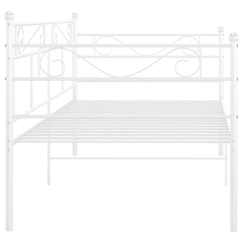 vidaXL Sofa Bed Frame without Mattress White Metal 90x200 cm