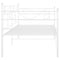 vidaXL Sofa Bed Frame without Mattress White Metal 90x200 cm