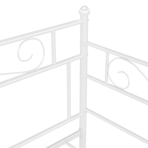 vidaXL Sofa Bed Frame without Mattress White Metal 90x200 cm