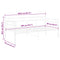 vidaXL Sofa Bed Frame without Mattress White Metal 90x200 cm