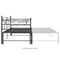 vidaXL Pull-out Sofa Bed Frame without Mattress Black Metal 90x200 cm