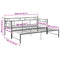 vidaXL Pull-out Sofa Bed Frame without Mattress Black Metal 90x200 cm