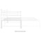 vidaXL Pull-out Sofa Bed Frame without Mattress White Metal 90x200 cm