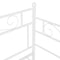 vidaXL Pull-out Sofa Bed Frame without Mattress White Metal 90x200 cm