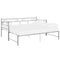vidaXL Pull-out Sofa Bed Frame without Mattress Grey Metal 90x200 cm