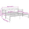 vidaXL Pull-out Sofa Bed Frame without Mattress Grey Metal 90x200 cm
