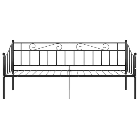 vidaXL Sofa Bed Frame without Mattress Black Metal 90x200 cm
